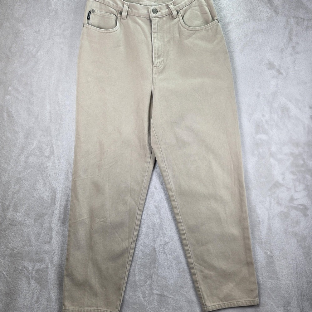VINTAGE Lauren Ralph Lauren Jeans‎ Womens 12P Petite Khaki High Rise Tapered 90s